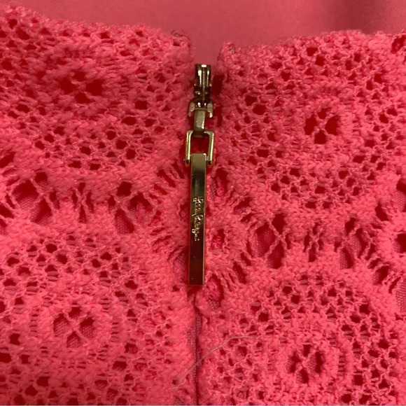 LILLY PULITZER Pink Costello Halter Dress Lace Pucker Pink Extra Small - Picture 9 of 10